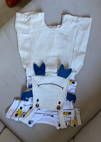 Renkli Baskılı Beyaz Erkek Çocuk Tulum ve Tişört - Görsel 5