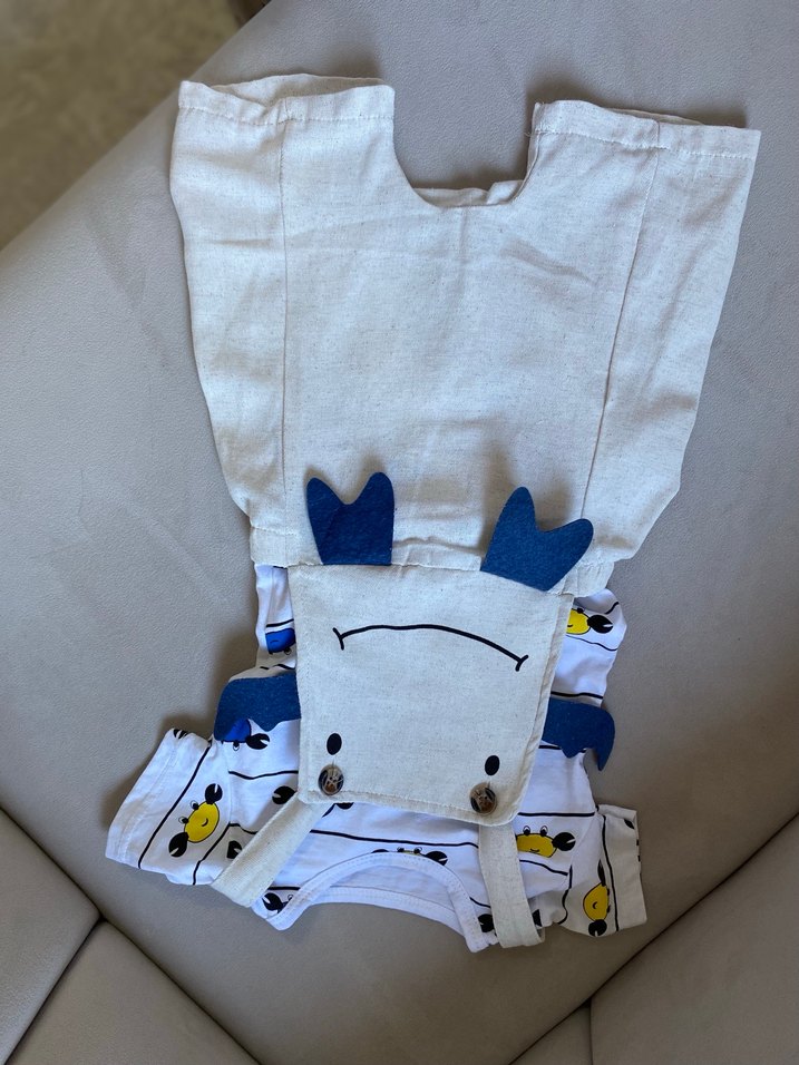 Renkli Baskılı Beyaz Erkek Çocuk Tulum ve Tişört - Görsel 4