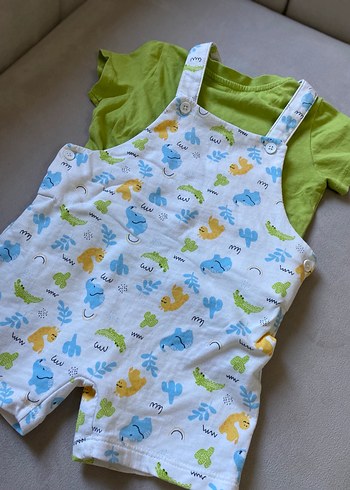 Renkli Desenli Erkek Çocuk Kısa Tulum - Görsel 2