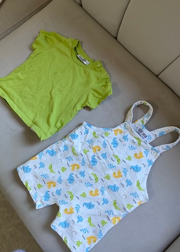 Renkli Desenli Erkek Çocuk Kısa Tulum - Görsel 5