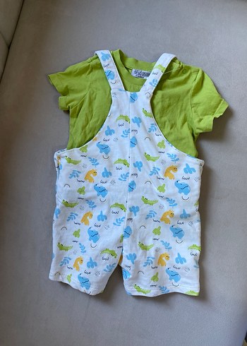 Renkli Desenli Erkek Çocuk Kısa Tulum - Görsel 3