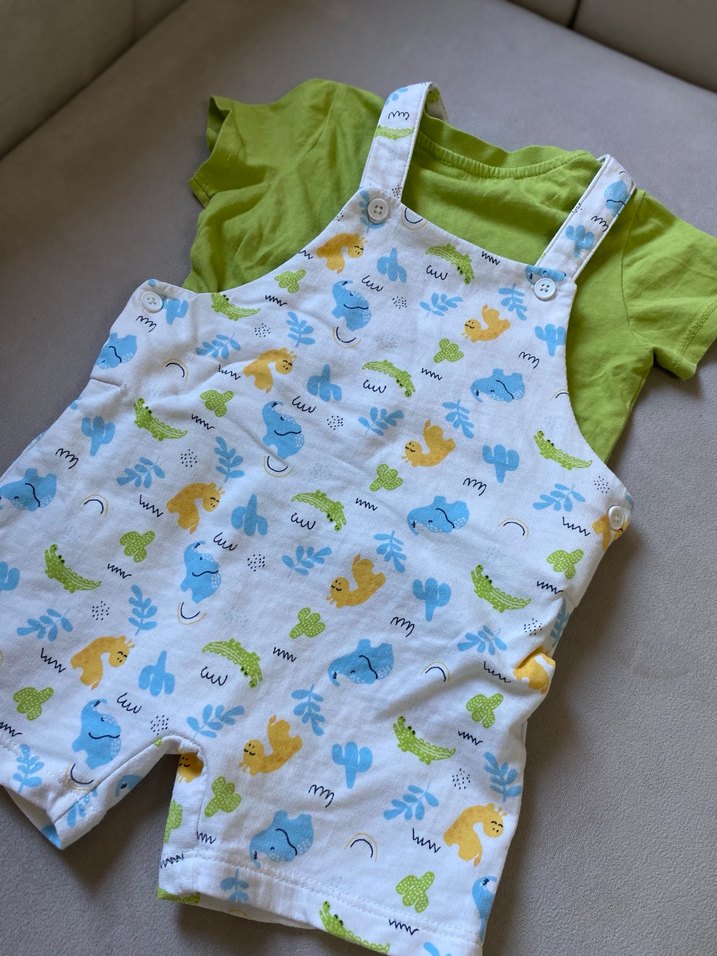 Renkli Desenli Erkek Çocuk Kısa Tulum - Görsel 2