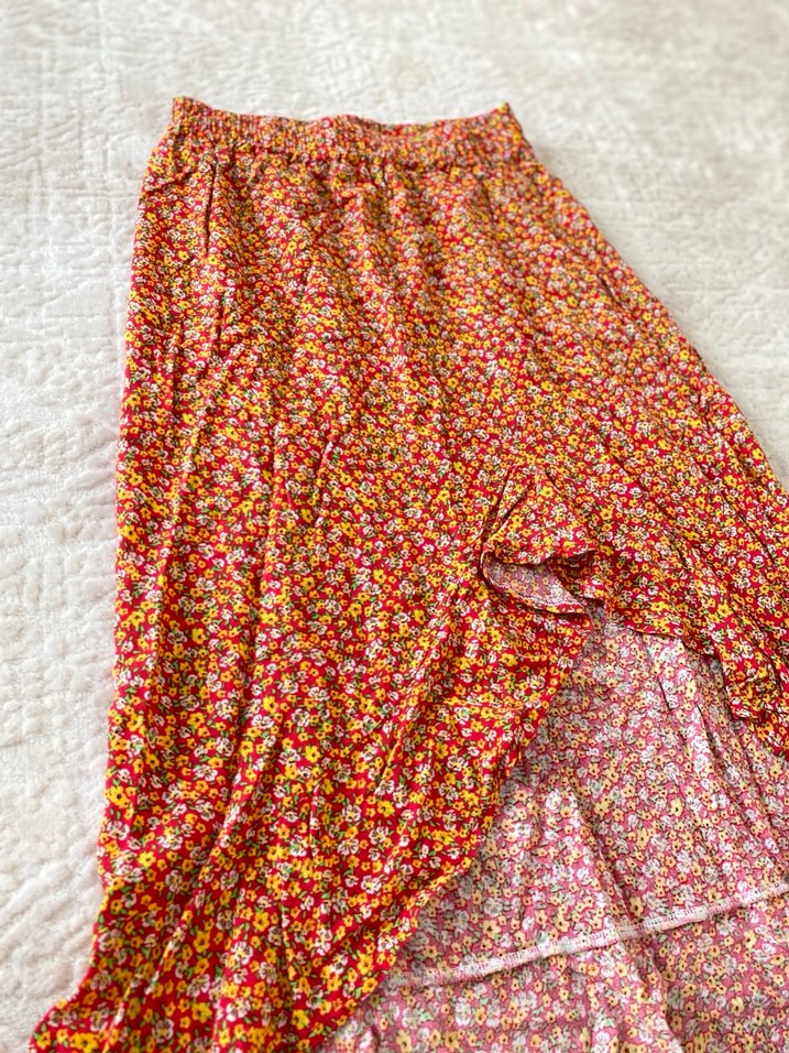 Renkli Bohem Uzun Midi Etek - Görsel 2