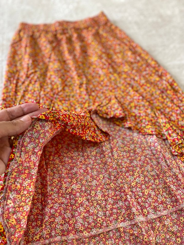 Renkli Bohem Uzun Midi Etek - Görsel 3