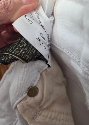 Beyaz Normal Boy Kadın Denim Pantolon - Görsel 3