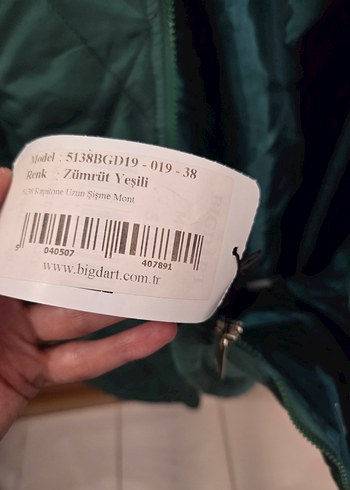 Parlak Yeşil Kadın Midi Mont Fermuarlı - Görsel 3