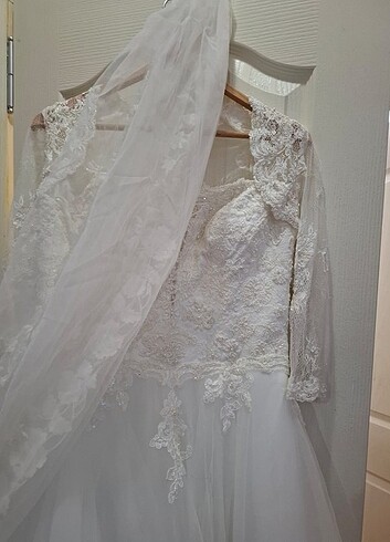 Bir kere kullanılmış temiz gelinlik - Görsel 6
