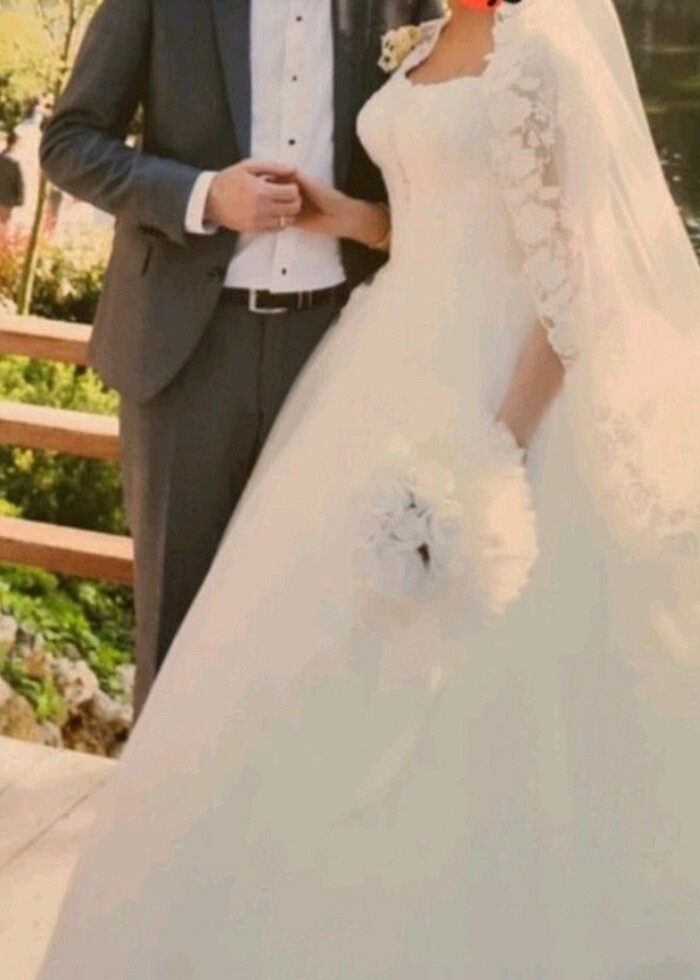 Bir kere kullanılmış temiz gelinlik - Görsel 2