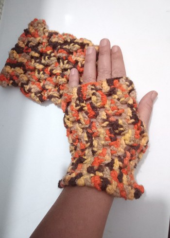 Turkuaz Örgü Kadın Eldiveni - Görsel 7