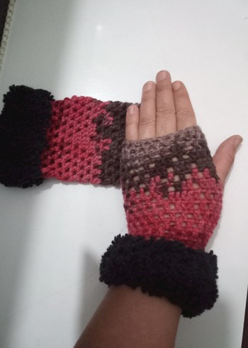 Turkuaz Örgü Kadın Eldiveni - Görsel 11