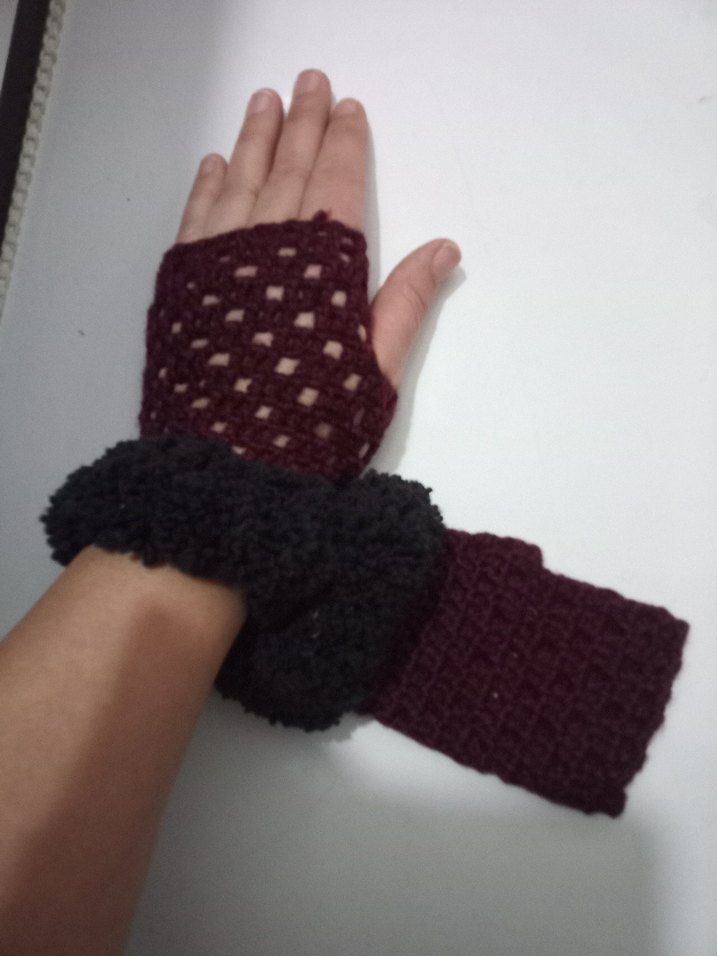 Turkuaz Örgü Kadın Eldiveni - Görsel 4