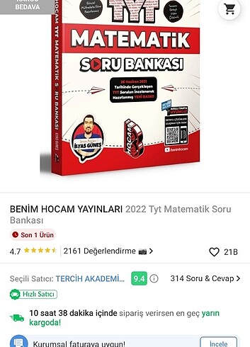 Benim hocam tyt matematik testi