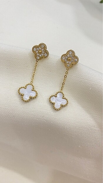 Van Cleef Zirkonlu Sallantı Küpe