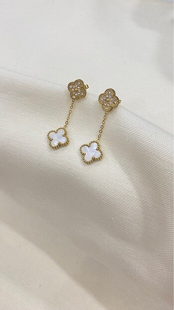  Beden Van Cleef Zirkonlu Sallantı Küpe