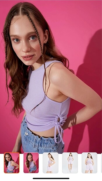 Defacto lila XS ipli crop