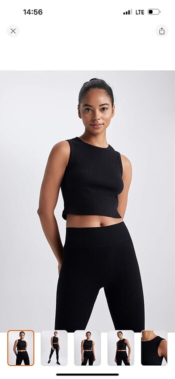 Defacto siyah crop