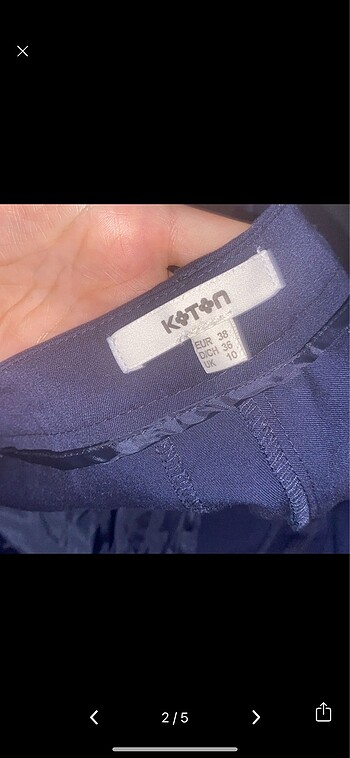 Koton Koton 2 adet likralı normal bel kumaş pantolon 38 beden