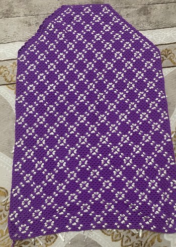 El örgüsü kurdeleli çeyizlik seccade - Görsel 2