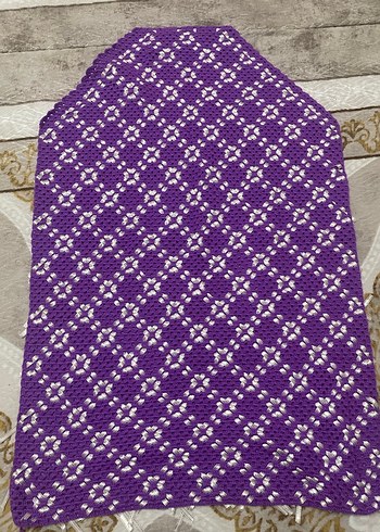 El örgüsü kurdeleli çeyizlik seccade - Görsel 3