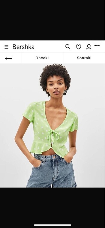 bershka puantiyeli gömlek