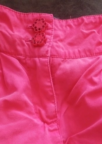 Kızlar için Düğmeli Pembe Şort - Görsel 2