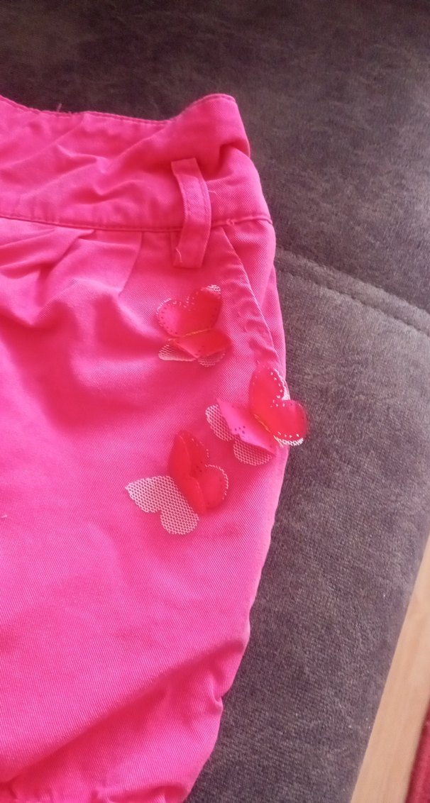 Kızlar için Düğmeli Pembe Şort - Görsel 3