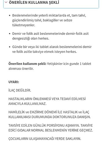 diğer Beden beyaz Renk Amway iron folic plus 