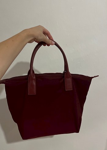 Bordo Fermuarlı Kadın Çanta