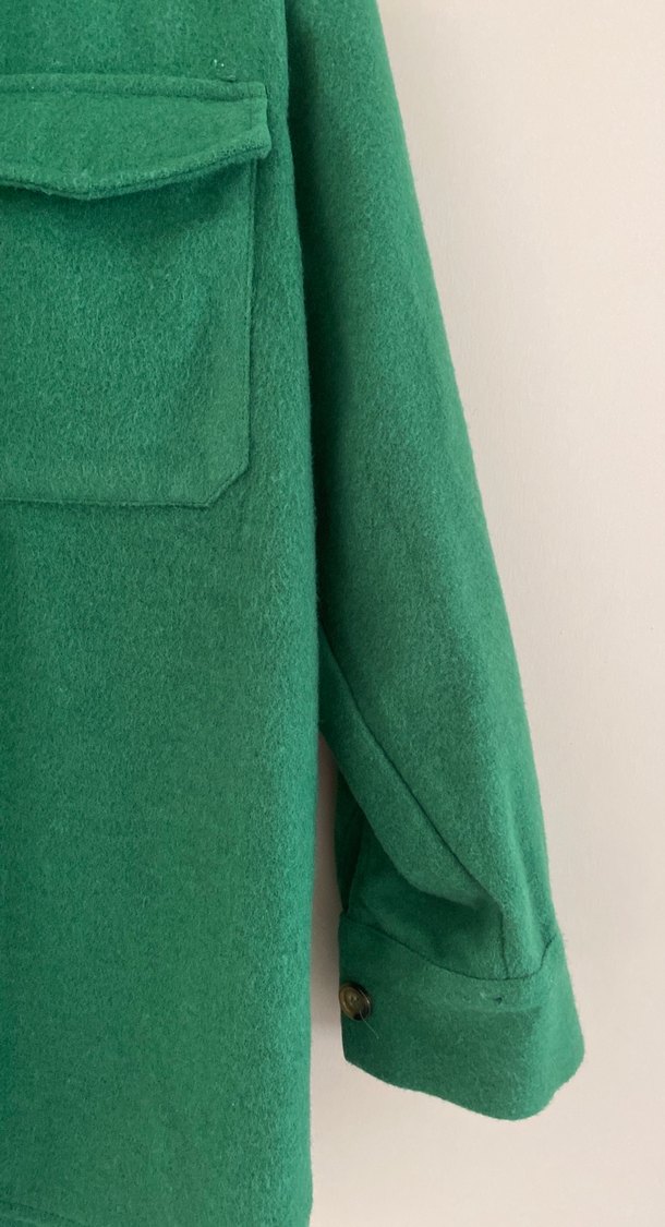 Düğmeli Yeşil Kadın Uzun Kollu Gömlek - Görsel 2