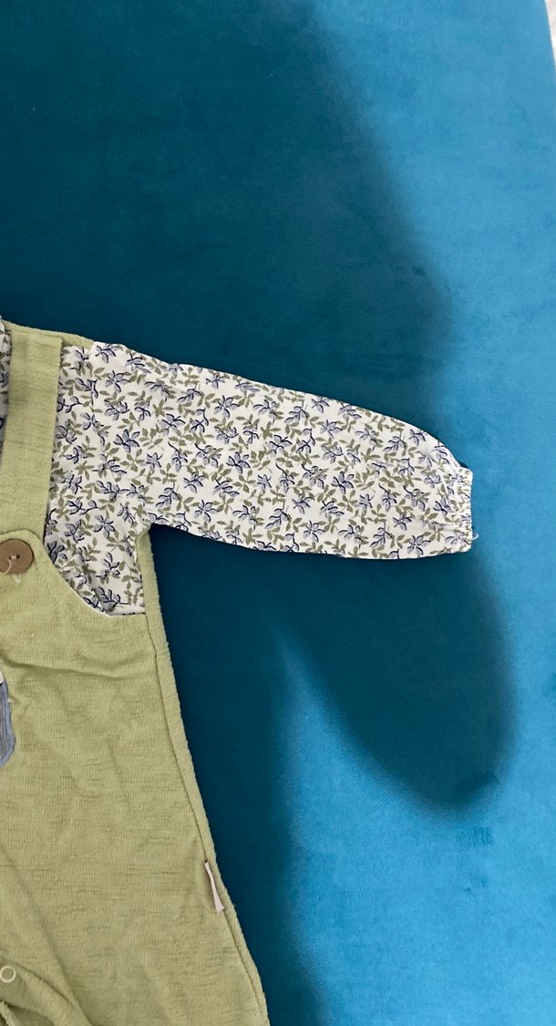 Gri Desenli Uzun Kollu Bebek Tulum - Görsel 2