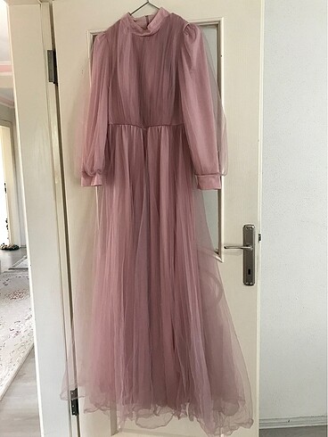 Diğer Tesettür pembe abiye ve şal