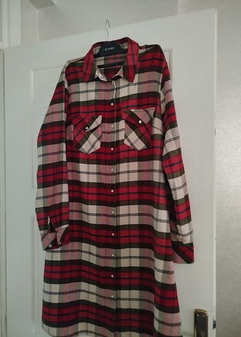 Kadın Çok Renkli Ekose Düğmeli Gömlek - Görsel 2