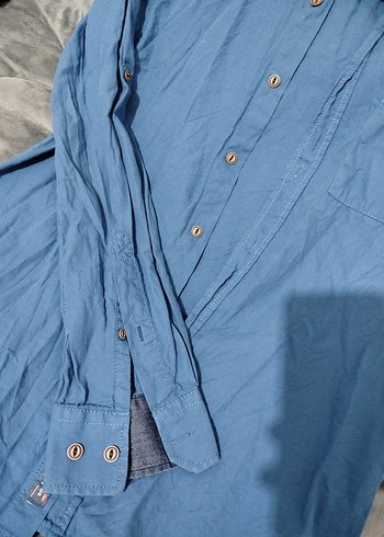 LCW Casual Mavi uzun  Kollu Erkek Gömlek - Görsel 3