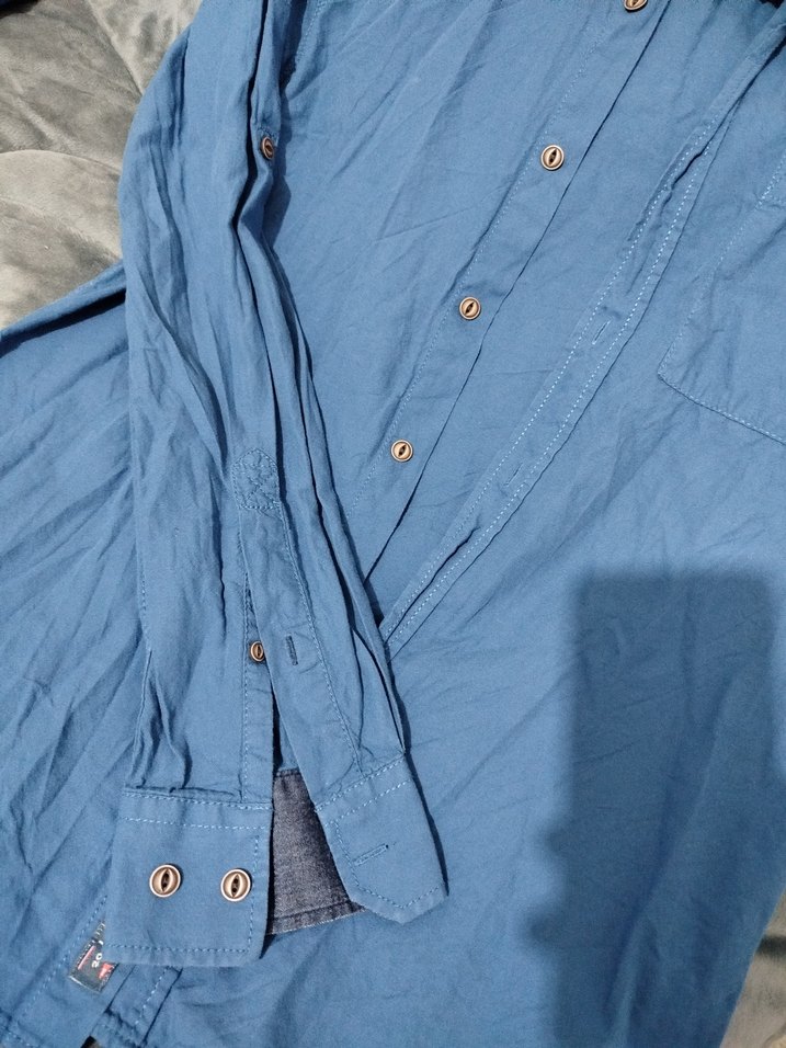 LCW Casual Mavi uzun  Kollu Erkek Gömlek - Görsel 3