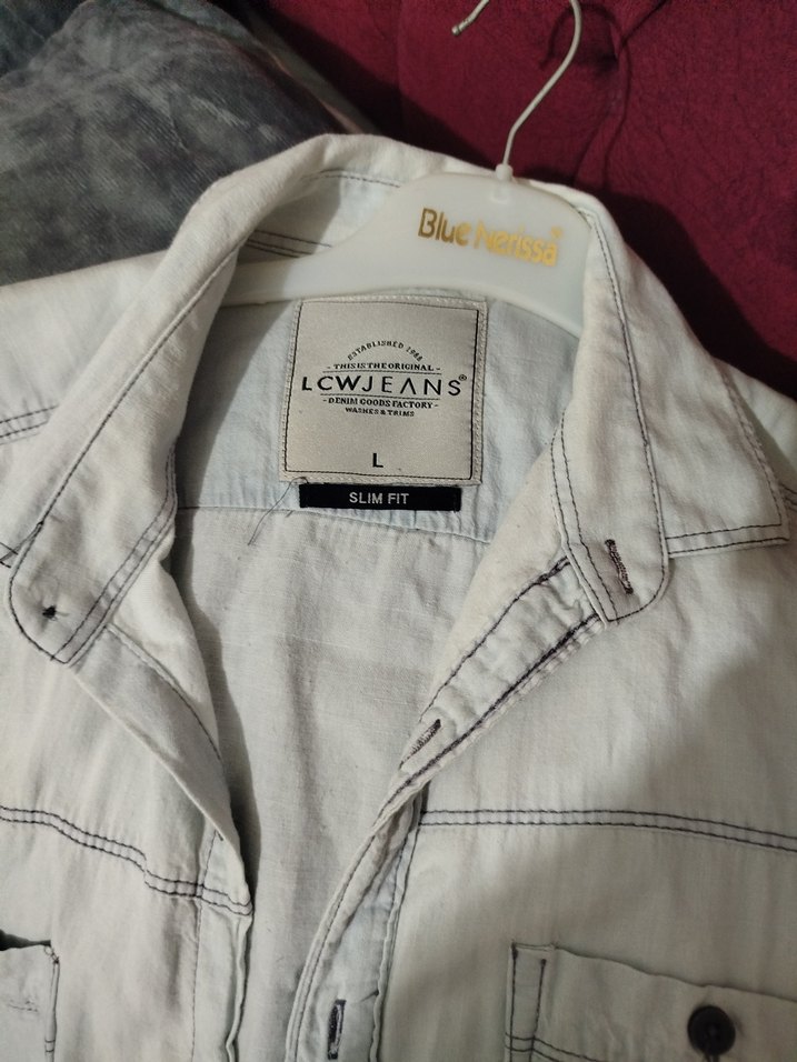 Erkek Beyaz Keten Düğmeli Gömlek - Görsel 3