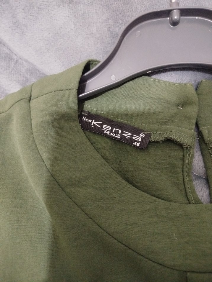 Düğmeli Yeşil tunik - Görsel 3