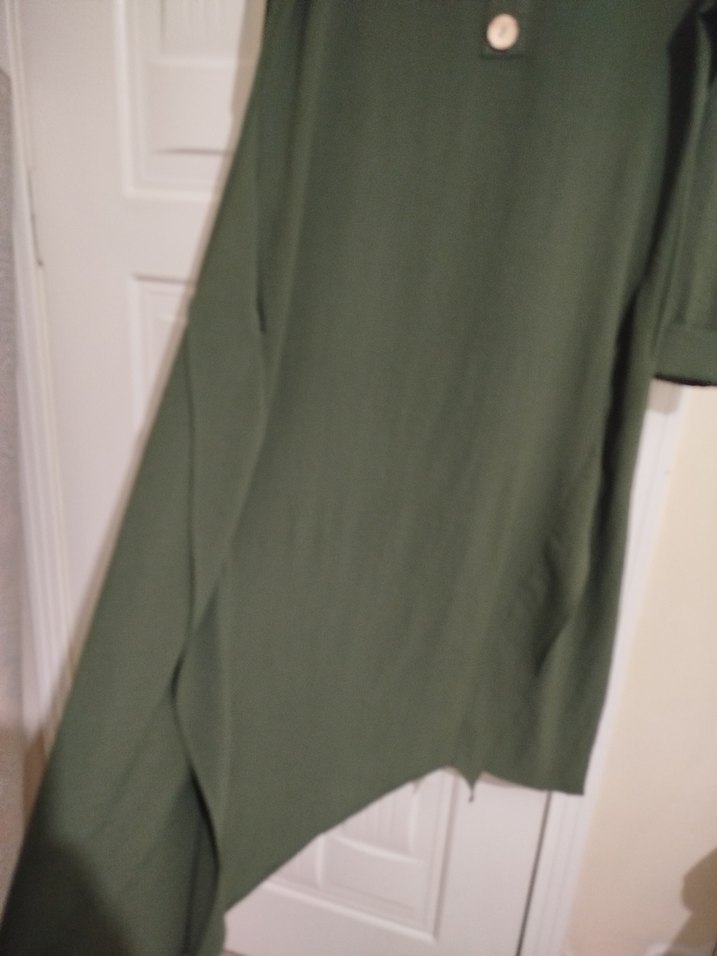 Düğmeli Yeşil tunik - Görsel 4