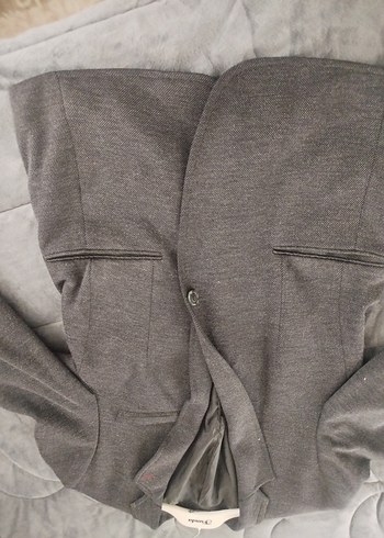 Gri Midi Düğmeli erkek ceket - Görsel 3