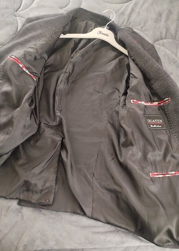 Gri Midi Düğmeli erkek ceket - Görsel 4