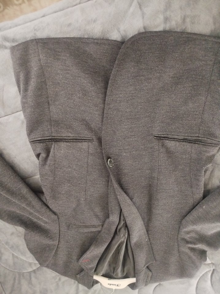 Gri Midi Düğmeli erkek ceket - Görsel 3