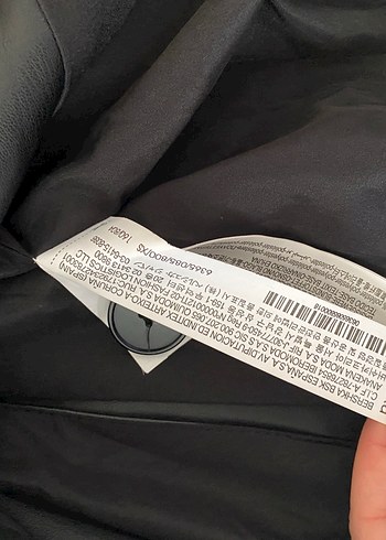 Düğmeli Siyah Deri Kadın Ceket - Görsel 4