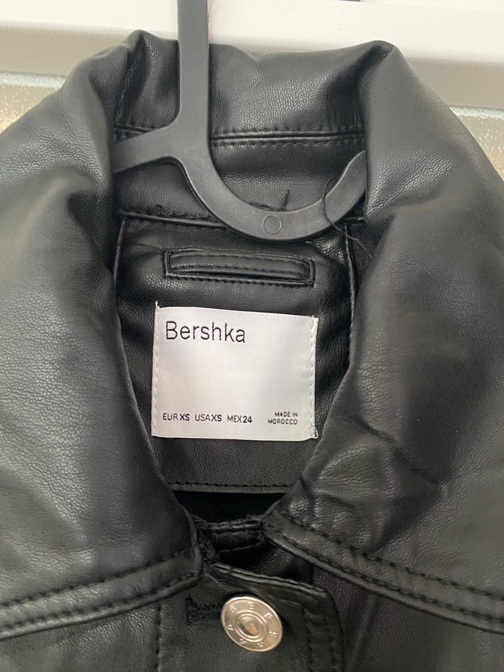 Düğmeli Siyah Midi Deri Kadın Ceket - Görsel 2