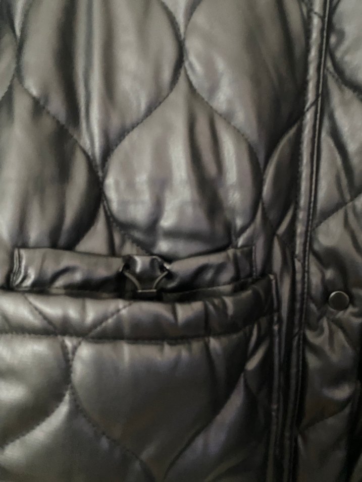 Siyah Deri Kemerli Midi Ceket - Görsel 2