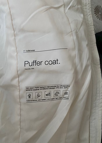 Kürk Detaylı Beyaz Kadın Kışlık Mont termal - Görsel 3