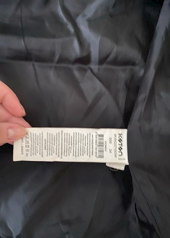 34 Beden siyah Renk Kuşaklı Siyah Kadın Keten Ceket