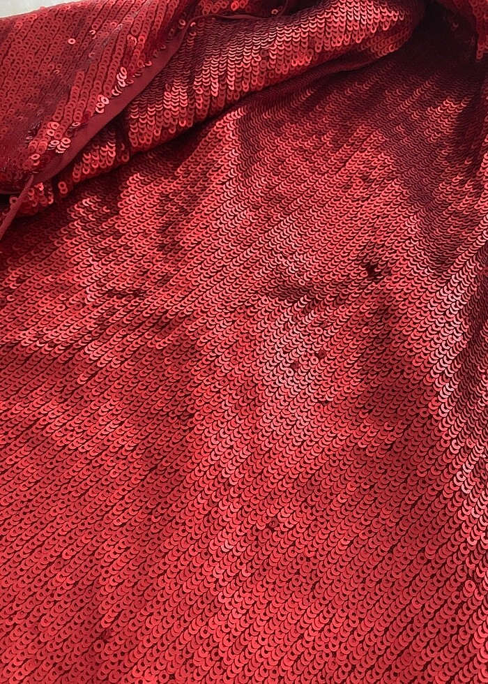 Arka degajeli pullu elbise - Görsel 3