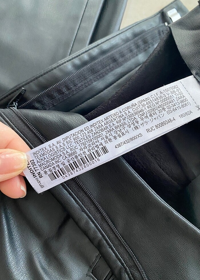 Yüksek bel deri pantolon - Görsel 3