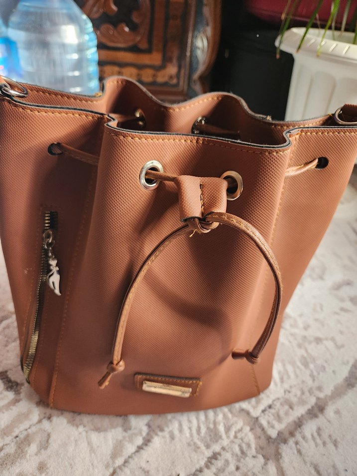 Kahverengi Deri Kadın Çanta - Görsel 2