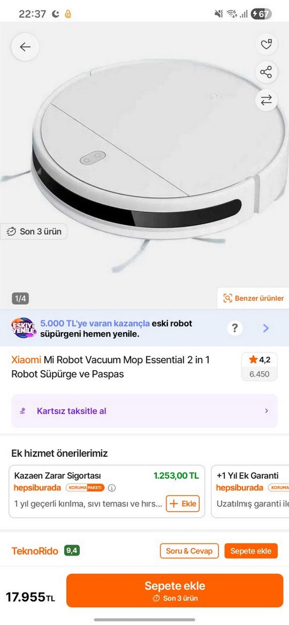 Mi Robot süpürge - Görsel 3