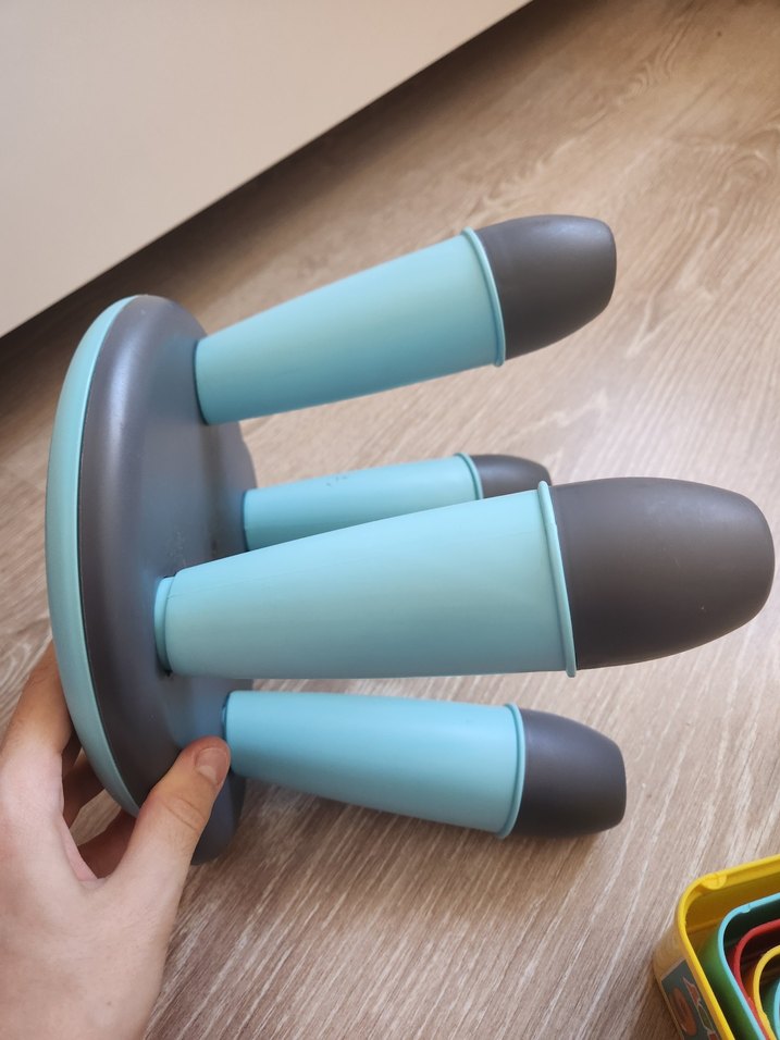 Turkuaz Panda Desenli Çocuk Taburesi - Görsel 3